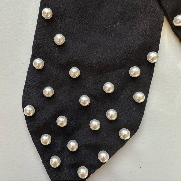 Zara black faux fur collar scarf - Picture 9 of 9